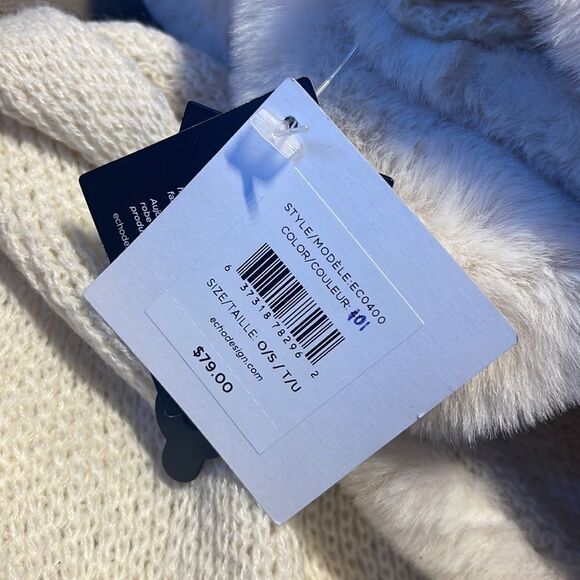 Echo
Faux Fur Knit Scarf. Ivory - Picture 3 of 3
